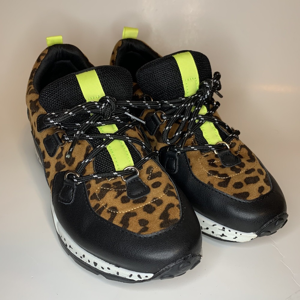 Steve Madden Madden Girl Akima Leopard Print Sneakers Women's Size 8
